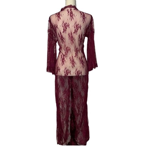 Ashley Stewart Sexy Lace Robe and Thong Set - Picture 7 of 13